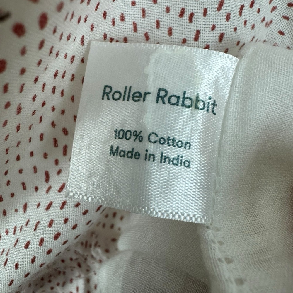 ROLLER RABBIT Valley Floral Naoki Belted Midi Dress Cotton Sz XS - Picture 5 of 6